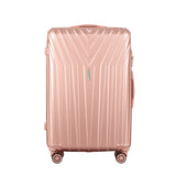 NNEDSZ 3pc Luggage Trolley Set Suitcase Travel TSA Hard Case Carry On Pink Lightweight