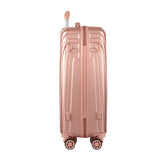 NNEDSZ 3pc Luggage Trolley Set Suitcase Travel TSA Hard Case Carry On Pink Lightweight