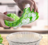 NNEOBA 2 pcs Silicone Honeycomb Ice Cube Tray with Lid
