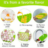 NNEOBA 2 pcs Silicone Honeycomb Ice Cube Tray with Lid