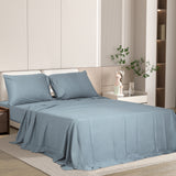 Dreamz 4pcs Double Size 100% Bamboo Bed Sheet Set in Grey Colour-1910113200796471302