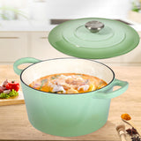 TOQUE 4L Enamel Dutch Oven Pot in Green Colour-1910113168475164678