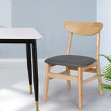 Levede 2xDining Chairs Kitchen Chair Nature Clear 2Pack-1910113288486785030