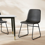 Levede 2x Dining Chairs Kitchen Table Black-1910113300868370438
