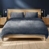 Bed Quilt Cover Bedding set Flannel Dark Grey King-1910113192986677254