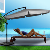 Mountview 3M Cantilever Umbrella Outdoor Grey With Base-1910112909699190790