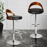 Levede 1x Kitchen Bar Stools Gas Lift Silver-1910113241103732742