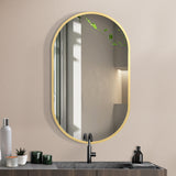 Yezi Wall Mirror Bathroom Decor Vanity Gold-1910112987109265414