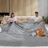 DreamZ 3x3M Large Oversized Blanket Grey Star-1910113223479267334