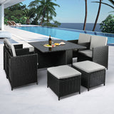 Levede 9PCS Outdoor Table Chair Set-1910112916758204422
