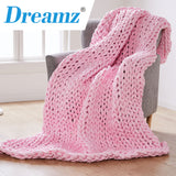 Dreamz Knitted Weighted Blanket Chunky Pink Queen 9KG-1910113227749068806
