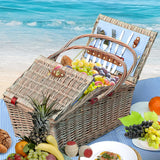 4 Person Picnic Basket Baskets Set Outdoor-1910113179174834182