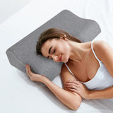 Dreamz Memory Foam Pillow Pillowcase Supprt Grey Rebound-1937319821079351302