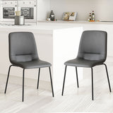Levede Stackable Dining Chairs Kitchen Grey-1910113294778241030