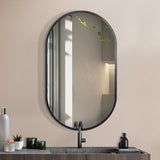 Yezi Large Wall Mirror Bathroom Decor Black-1910112986949881862