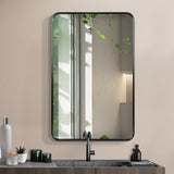 Yezi Wall Mirror Rectangle Bathroom Black-1910112987293814790