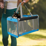 Pawz 3 in 1 Pet Soft Crate Dog Cat Carrier L Size Blue-1937319816536920070