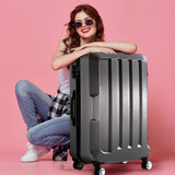 Slimbridge 28" Travel Luggage Check Dark Grey 28 inch-1910112828182892550
