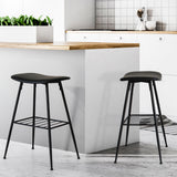 Levede 2x Bar Stools Kitchen Bar Pub Black-1919892922166284294