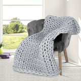 Dreamz Knitted Weighted Blanket Chunky Grey Kids-1910113227119923206