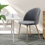 Levede 2x Dining Chairs Seat French Grey-1910113282660896774