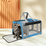 Pawz 3 in 1 Pet Soft Crate Dog Cat Carrier M Size Blue-1937319816692109318