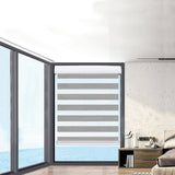 Marlow Blackout Zebra Roller Blind Curtains 90x210 Grey-1910113279045406726