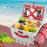 Picnic Basket Set Baskets 4 Person Wicker-1910113180965801990