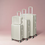 Slimbridge Luggage Suitcase Trolley White 4pc 14"+20"+24"+28"-1910112845832523782