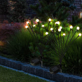 Firfly Solar Lawn Lights 8LED 4PC Outdoor Black-1910112867206696966