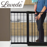 Levede Baby Safety Gate Adjustable Pet Black 45cm Extension-1910113188146450438