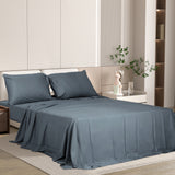 Dreamz 4pcs Double Size 100% Bamboo Bed Sheet Set in Charcoal Colour-1910113200632893446