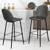 Levede 2x Bar Stool Barstools Counter Grey-1910113299538776070