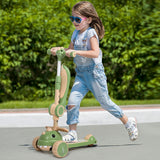 BoPeep Foldable Kids Scooter Flip-able Seat Green-1910112181630930951