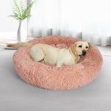 PaWz Pet Bed Cat Dog Donut Nest Calming S Pink Small-1910113144466968582