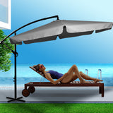 Mountview 3M Cantilever Umbrella Outdoor Grey Without Base-1910112909548195846