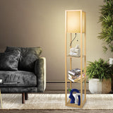 EMITTO Floor Lamp LED Storage Shelf Khaki-1910112865277317126