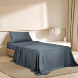 Dreamz 3pcs Sinigle Size 100% Bamboo Bed Sheet Set in Charcoal Colour Single-1910113202633576454