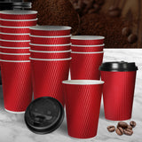 500 Pcs 16oz Disposable Takeaway Coffee Red-1910113173613187078