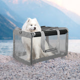 Pawz 3 in 1 Pet Soft Crate Dog Cat Carrier XL Size Grey-1937319817002487814