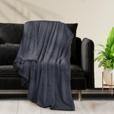 DreamZ 320GSM 220x240cm Ultra Soft Mink Dark Grey Queen-1919892913475686406