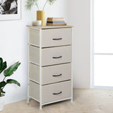 Levede Storage Cabinet Tower Chest Beige-1917016725791051783