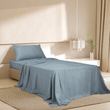 Dreamz 3pcs Sinigle Size 100% Bamboo Bed Sheet Set in Grey Colour Single-1910113202792960006