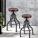 Levede Bar Stool Kitche0n Wooden Leather-1910113237425328134