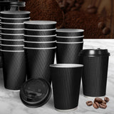 1000 Pcs 16oz Disposable Takeaway Coffee Black-1910113173457997830