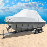 12-14 FT Boat Cover Trailerable Weatherproof Grey 14FT-1919892917846151174