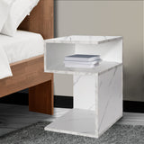Levede 1xBedside Tables Drawers Side White-1910112902011031558