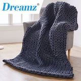 Dreamz Knitted Weighted Blanket Chunky Dark Grey Double 7KG-1910113226595635206