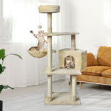 PaWz Cat Tree Toy Scratching Post Scratcher Beige-1910113147763691526