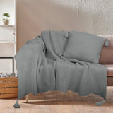 DreamZ Knitting Throw Blanket Cushion Grey-1910113223139528710